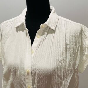 White Button-Up Women's Top